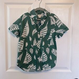 J. Crew Factory “Crew Cuts” Boys Sailboat Button Down Short Sleeve